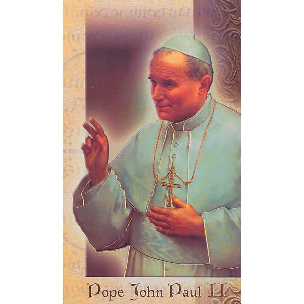 Pope John Paul II Mini Lives of the Saints Holy Card
