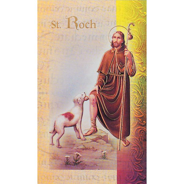 Roch Mini Lives of the Saints Holy Card