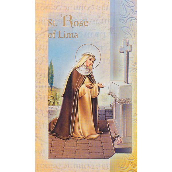 Rose Mini Lives of the Saints Holy Card