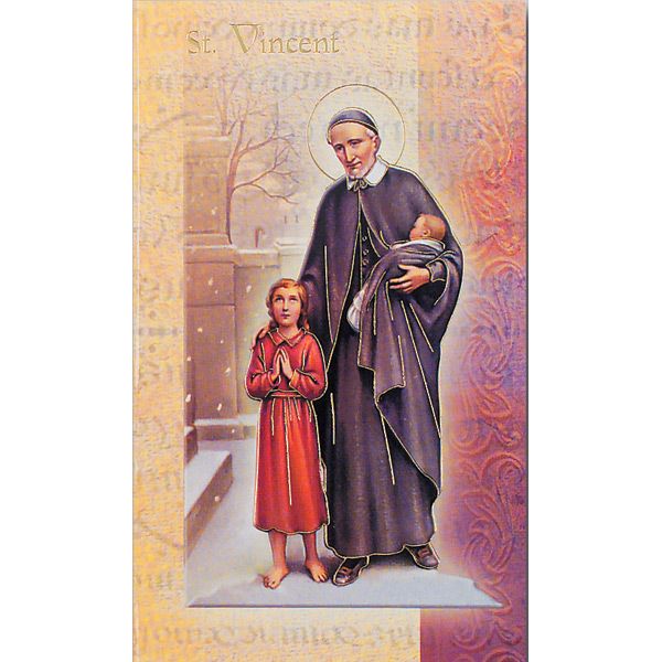 Vincent Mini Lives of the Saints Holy Card