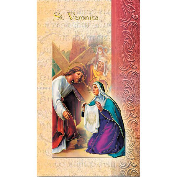 Veronica Mini Lives of the Saints Holy Card