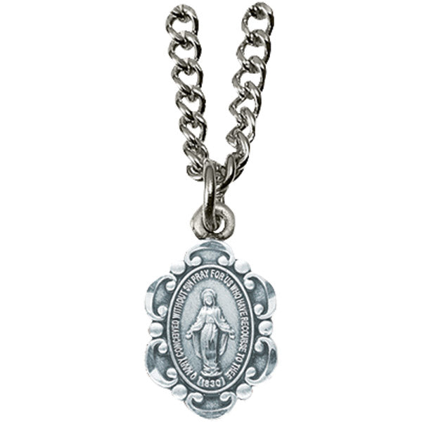 Petite Sterling Silver Miraculous Medal