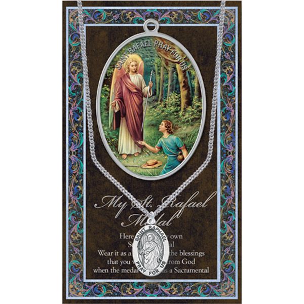 Rafael Pewter Patron Saint Medal