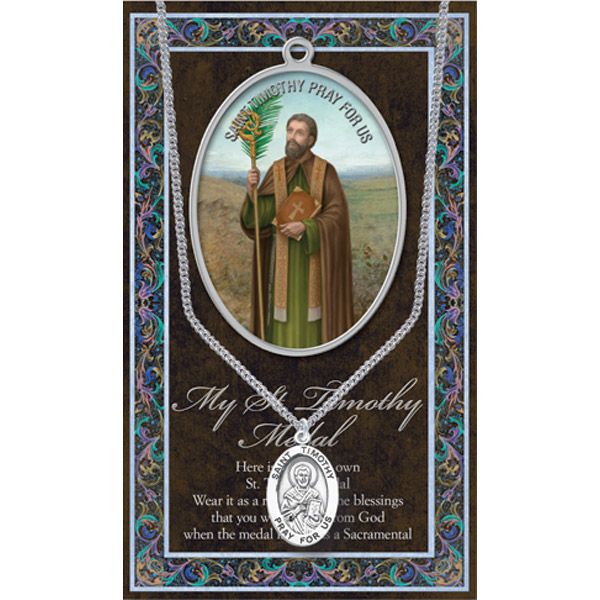 Timothy Pewter Patron Saint Medal