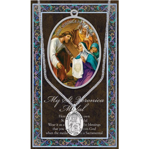 Veronica Pewter Patron Saint Medal