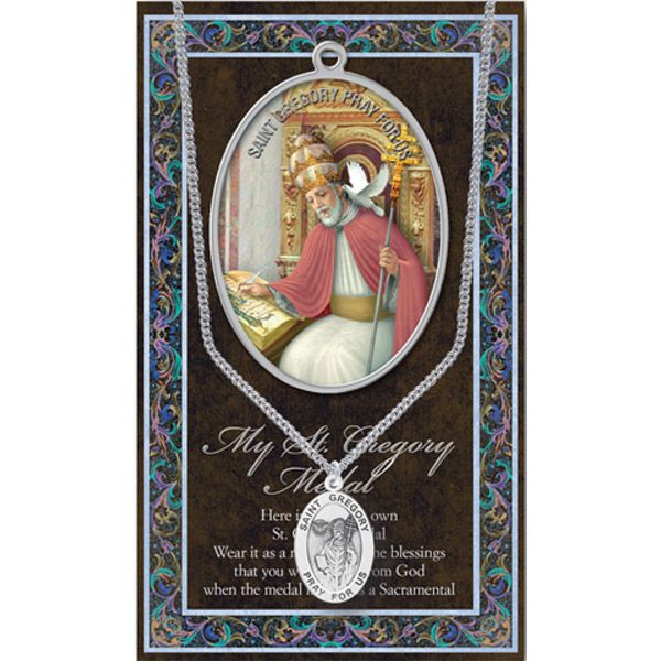 Gregory Pewter Patron Saint Medal