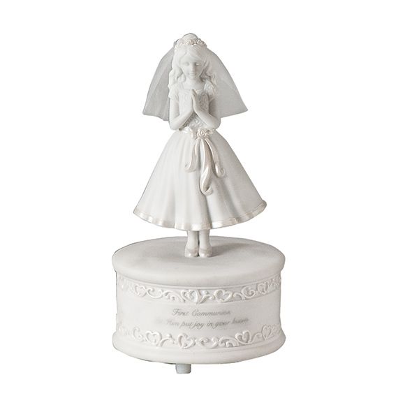 First Communion Musical Girl Figurine