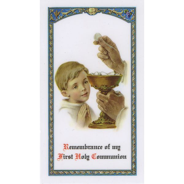 Communion Boy with Chalice Holy Card
