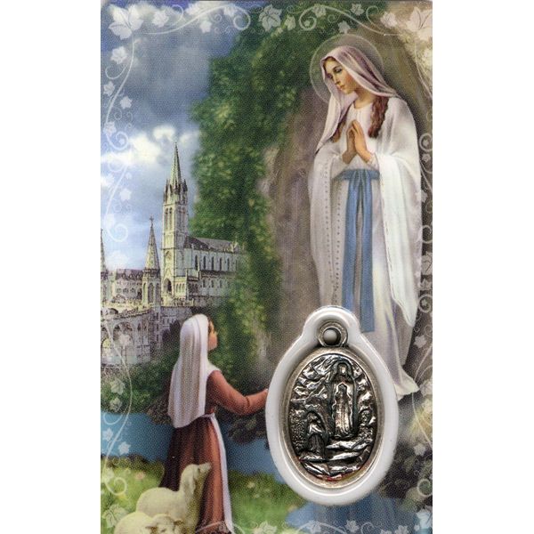 OL Lourdes Devotional Holy Card