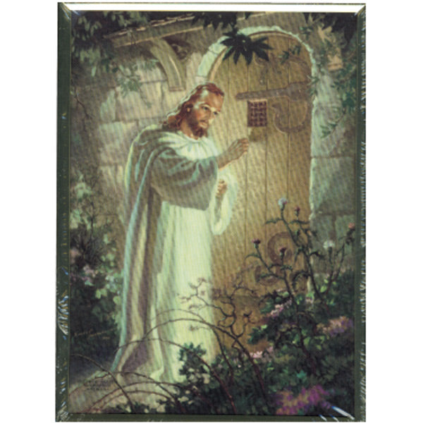 Christ at Hearts Door Laminated Plaque