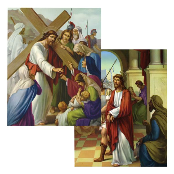 8 X 10 Stations of the Cross Illustrations