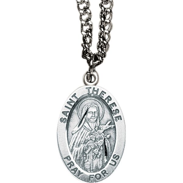 Therese Oval Patron Saint Medal