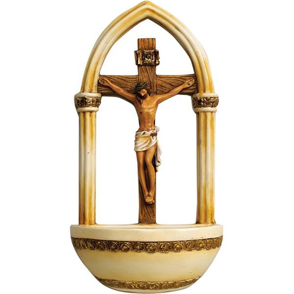 Crucifix Holy Water Font