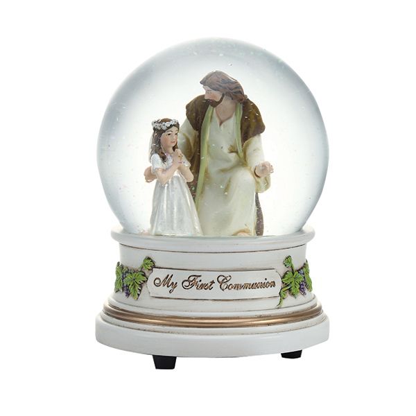 Communion Girl with Jesus Glitterdome