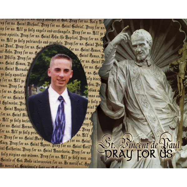 St Vincent De Paul Pick Your Saint Confirmation Frame