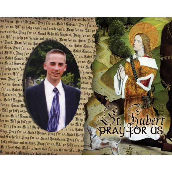 St Hubert Pick Your Saint Confirmation Frame