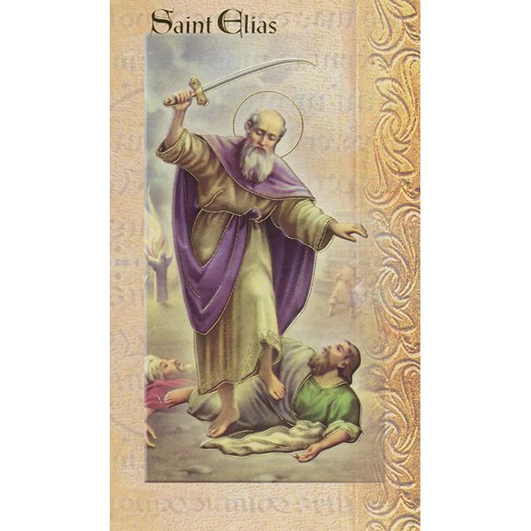 Saint Elias Mini Lives of the Saints Holy Card
