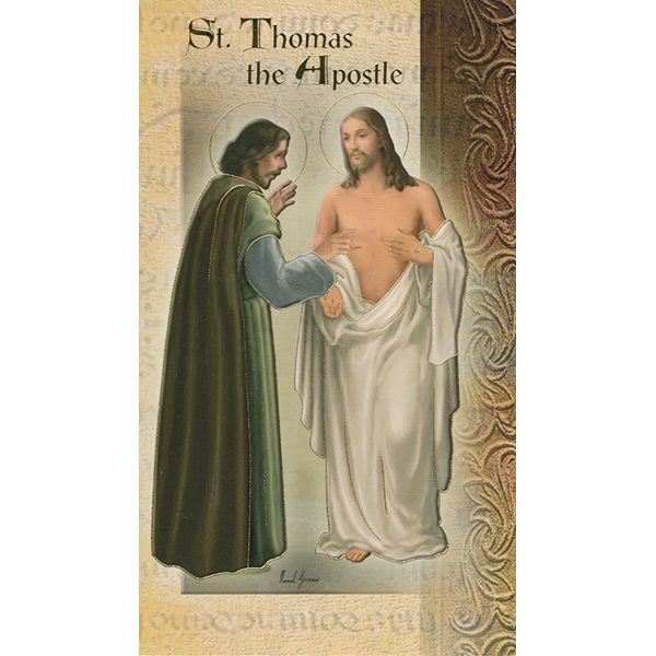 St Thomas the Apostle Mini Lives of the Saints Holy Card