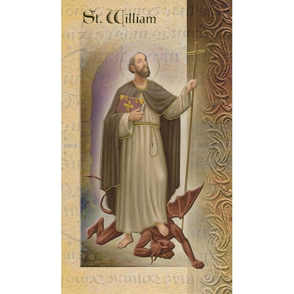 St William Mini Lives of the Saints Holy Card