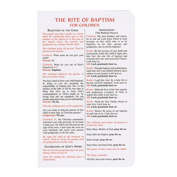 Rite of Baptism Card