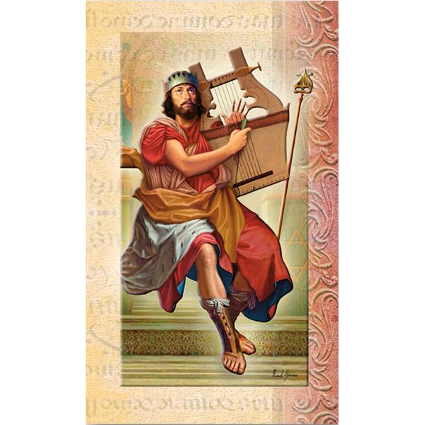 St David Mini Lives of the Saints Holy Card