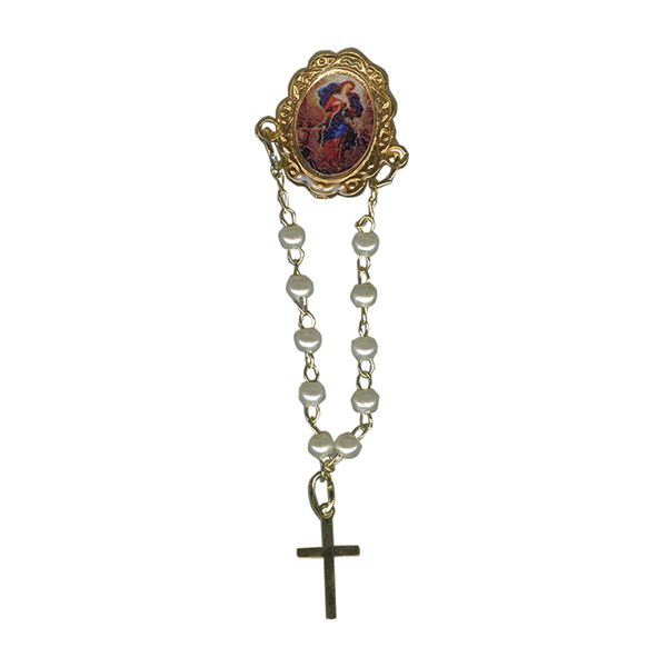 Mary Undoer of Knots Rosary Pin