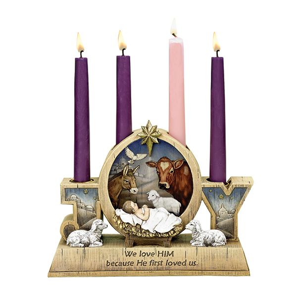 We Love Him Advent Candle Holder