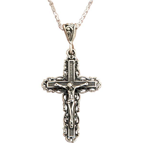 Sterling Silver Filigree Crucifix