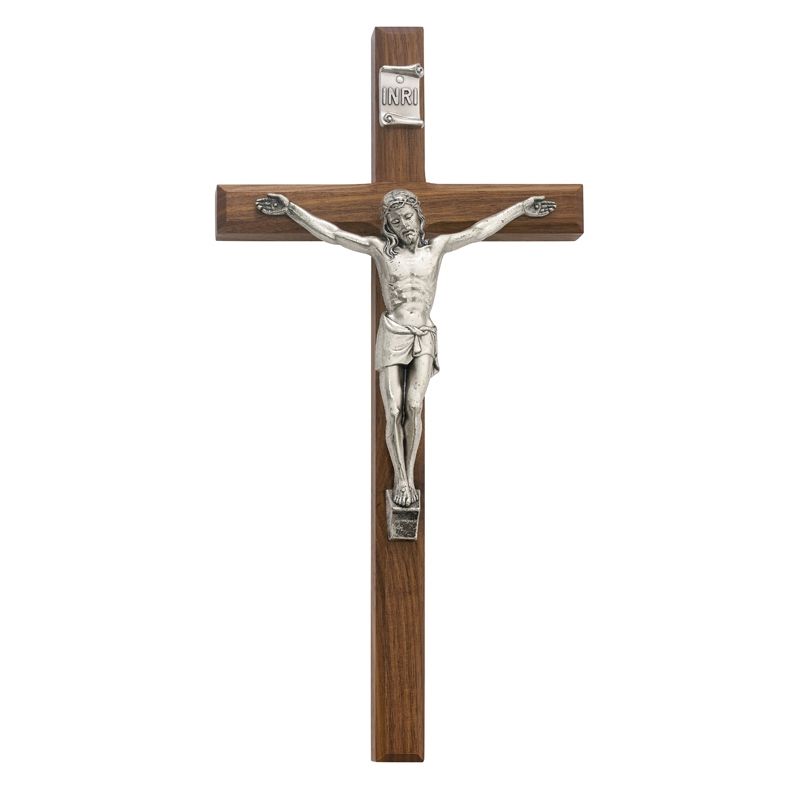 Beveled Walnut Crucifix