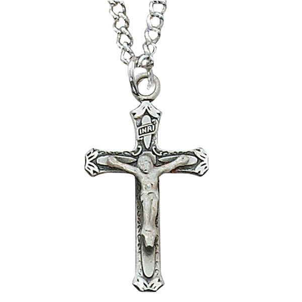 Petite Sterling Silver Crucifix Medal