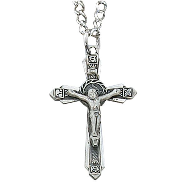 Small Sterling Silver Crucifix Medal