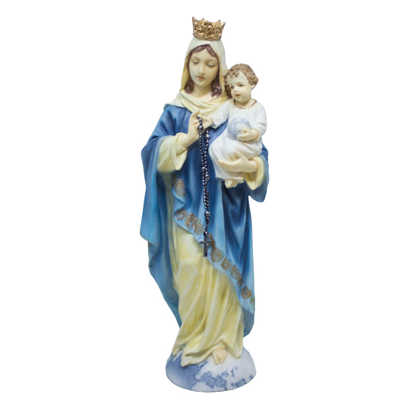 Our Lady of the Rosary Colored Veronese Statue