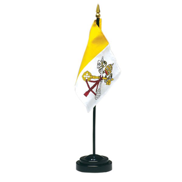 Vatican Flag with Stand