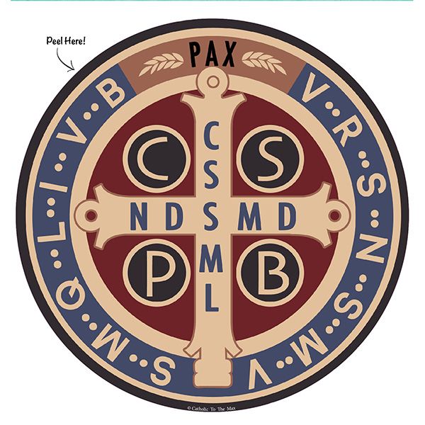 Benedictine Medal Decal