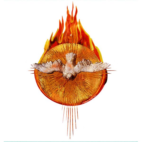 Holy Spirit with Fire Decal