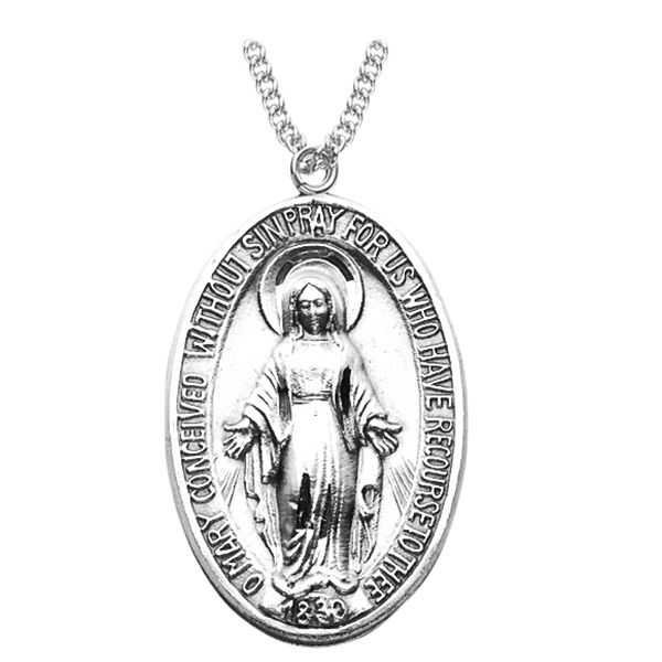 Oval Miraculous Mary Medal