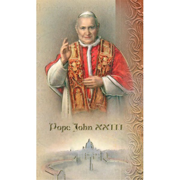 St John XXIII Mini Lives of the Saints Holy Card