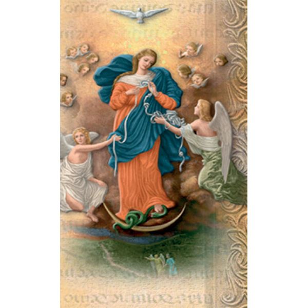 Mary Undoer of Knots Mini Lives of the Saints Holy Card