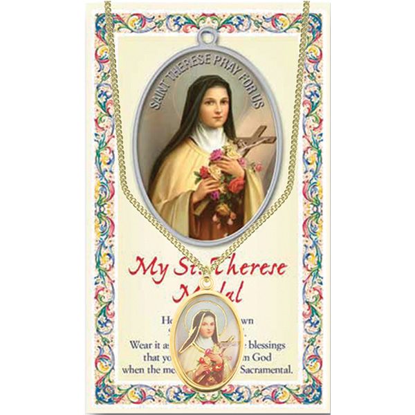 St Therese Enameled Patron Saint Medal