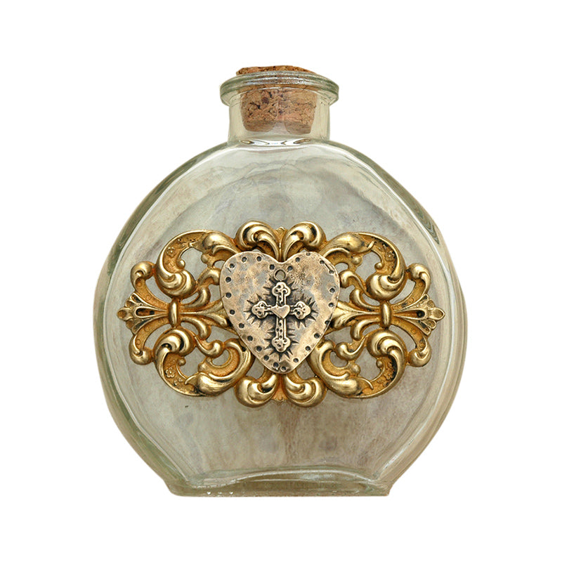 Vintage Sacred Heart Holy Water Bottle