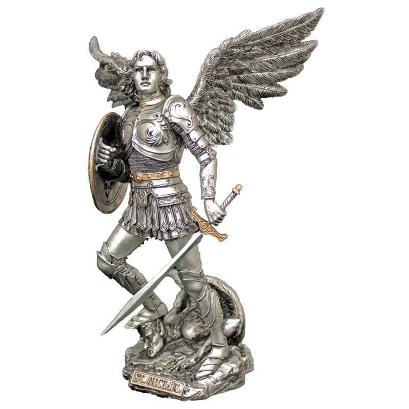 St Michael Pewter Veronese Statue