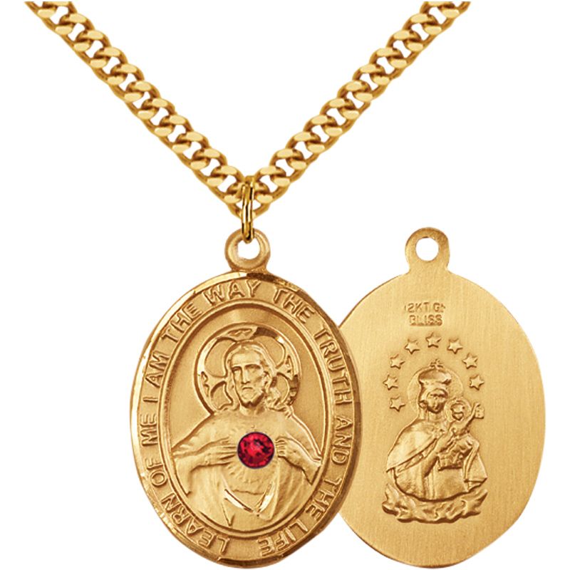 Sacred Heart with Ruby Pendant