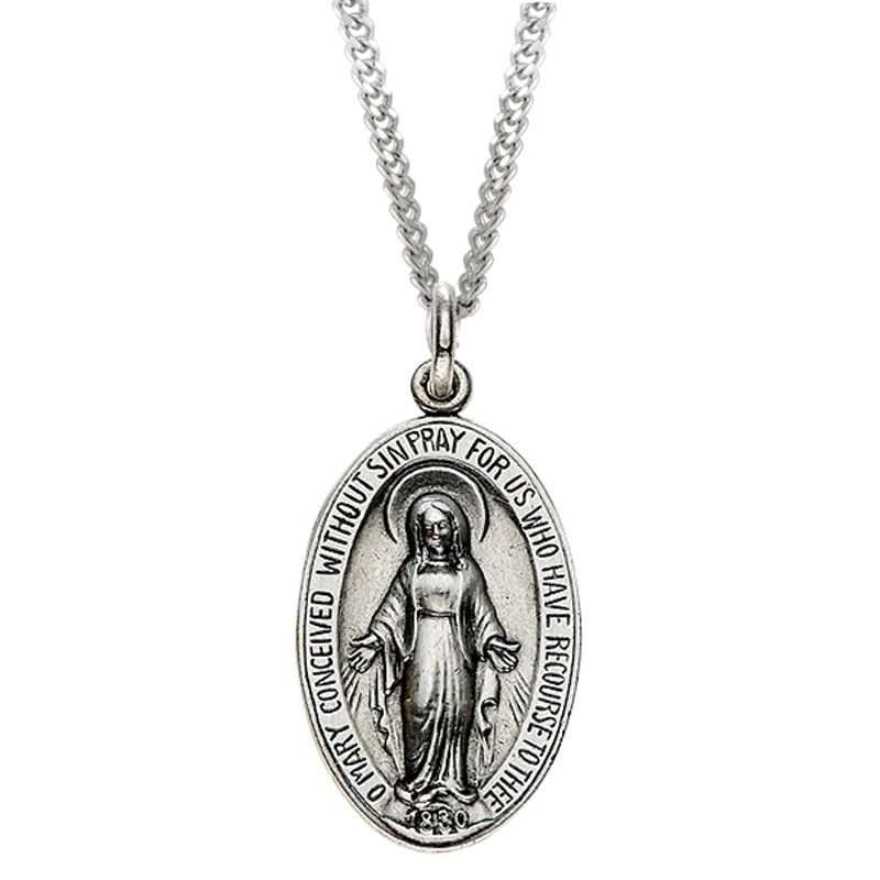 Traditional Miraculous Medal - Sterling