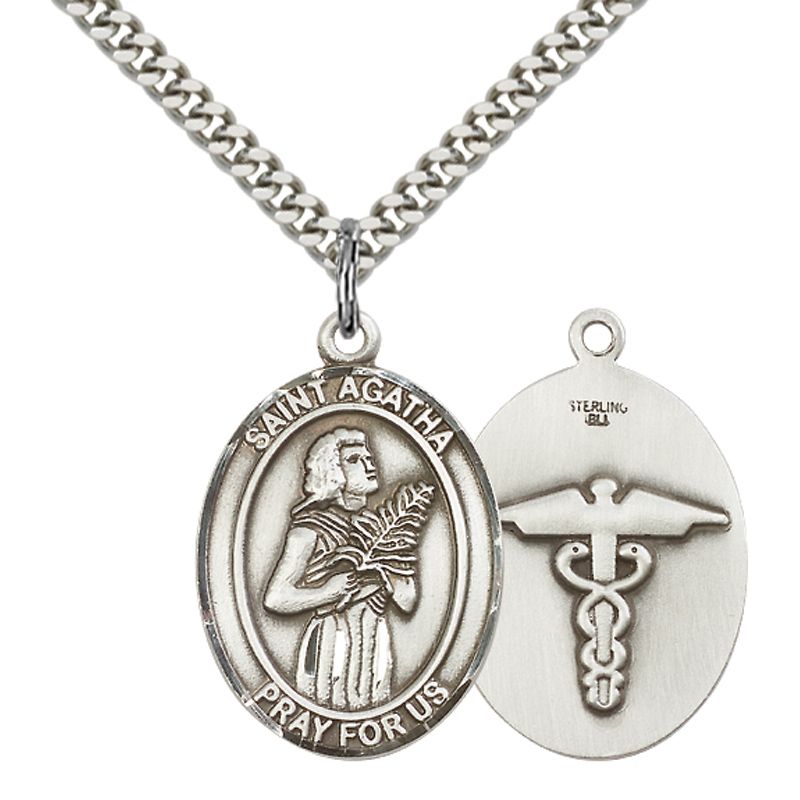 Nurse - St Agatha Patron Saint Pendant