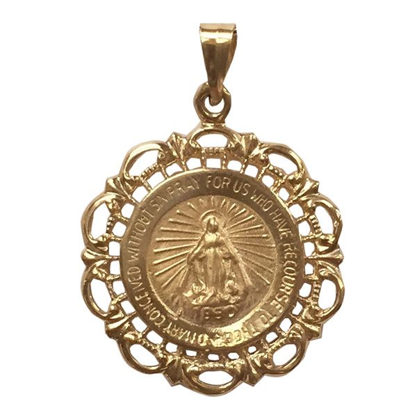 Round Filigree Miraculous Medal