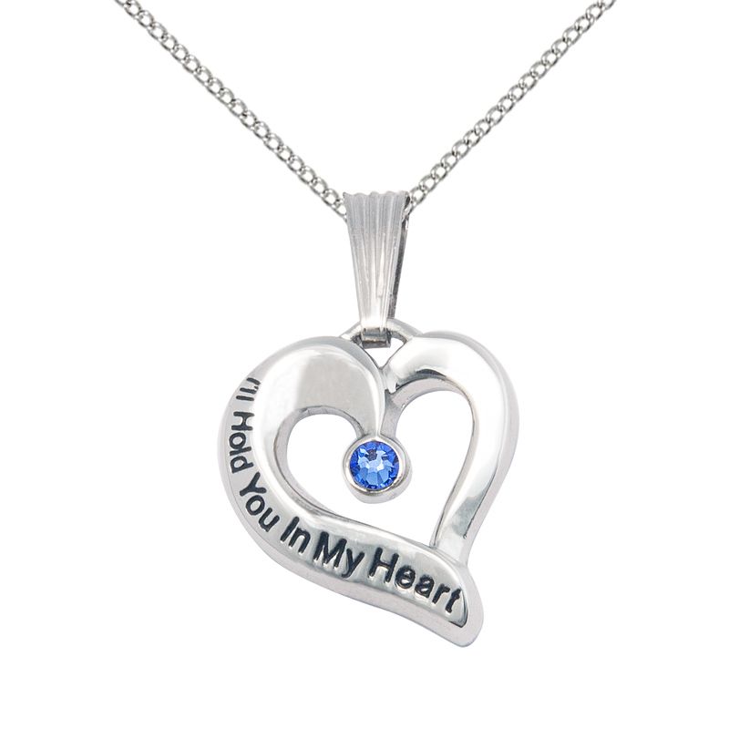 Hold You In My Heart Birthstone Pendant