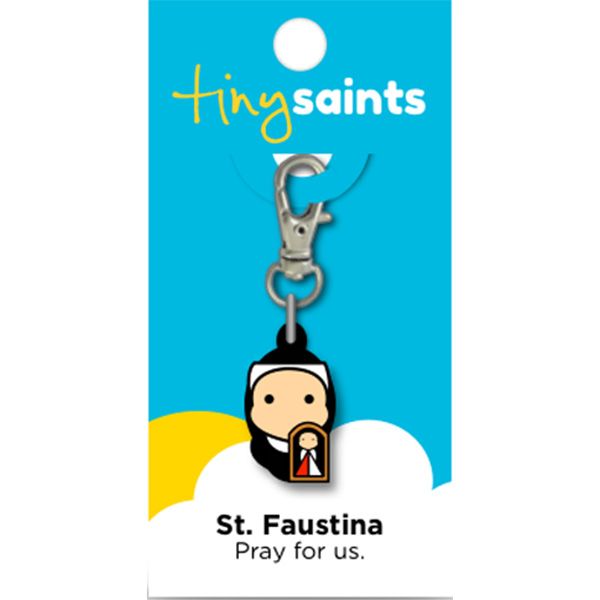 St Faustina Tiny Saint Charm