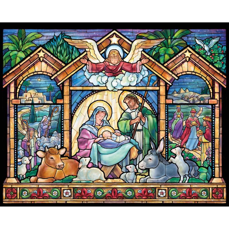 Stained Glass Nativity Puzzle