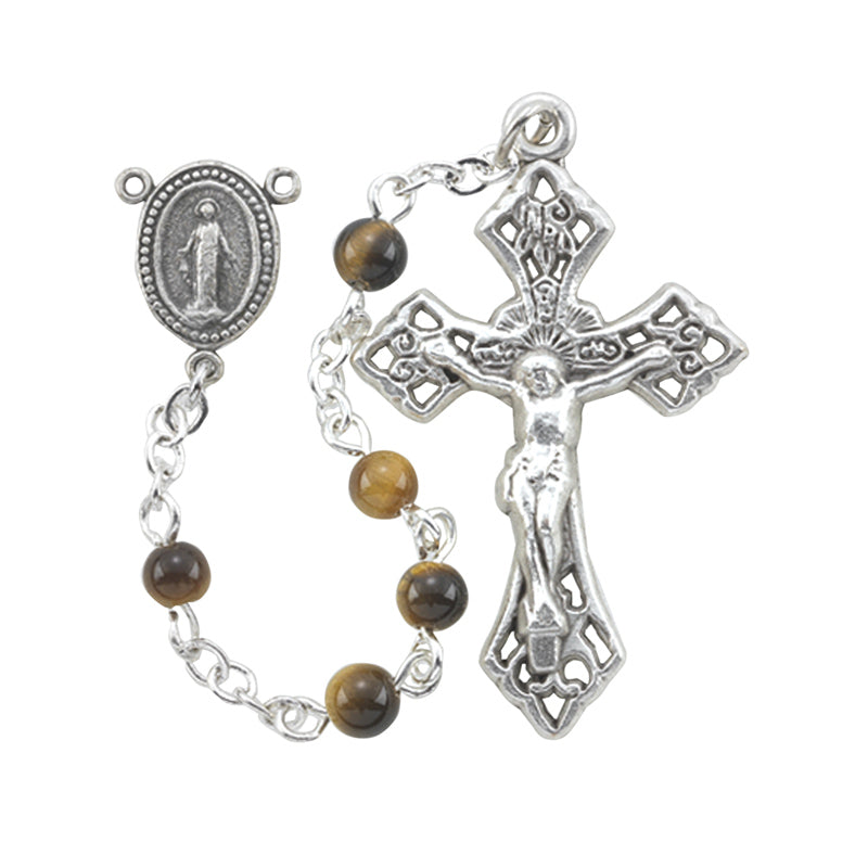 Petite Tiger Eye Rosary