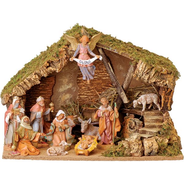 11 Piece Fontanini Nativity with Stable